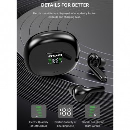 AWEI Auriculares Deportivos True Wireless Impermeables