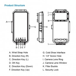 Carcasa de Buceo, Acuática, Sumergible Funda Waterproof para Samsung Galaxy, Huawei, Xiaomi, Google Android