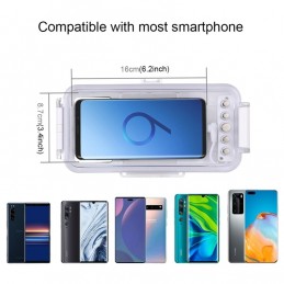 Carcasa de Buceo, Acuática, Sumergible Funda Waterproof para Samsung Galaxy, Huawei, Xiaomi, Google Android