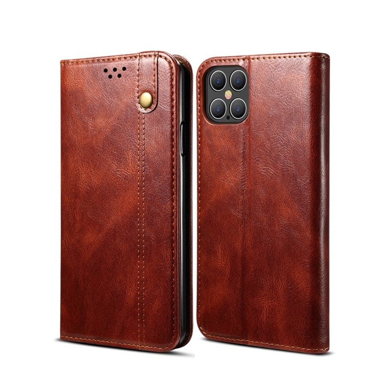 Funda para iPhone 12 mini de Piel con Tapa Horizontal