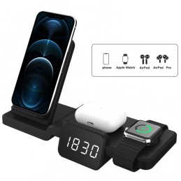 Estación de carga inalámbrica 5 en 1 para iPhone  Apple Watch  AirPods