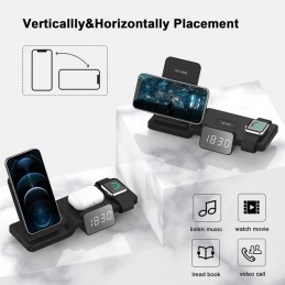 Estación de carga inalámbrica 5 en 1 para iPhone  Apple Watch  AirPods