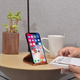 Soporte de Escritorio de Madera Universal para Móviles y Tablets