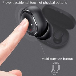 Auriculares Deportivos Tipo Botón Esteréo Inalámbricos Bluetooth