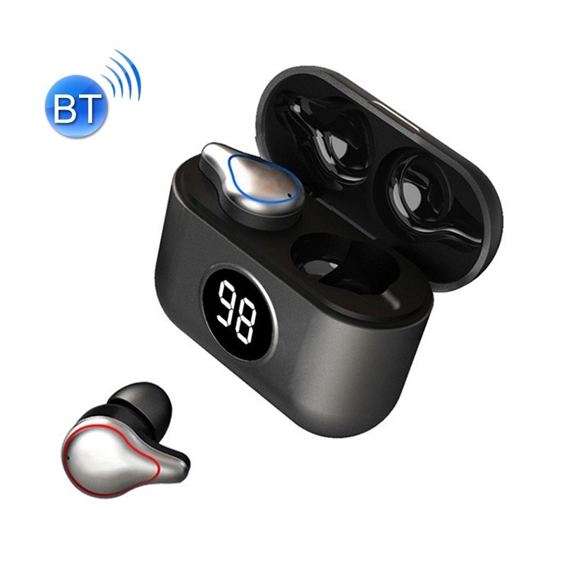 Auriculares TWS Botón Cancelación de Ruido LED y Base Carga