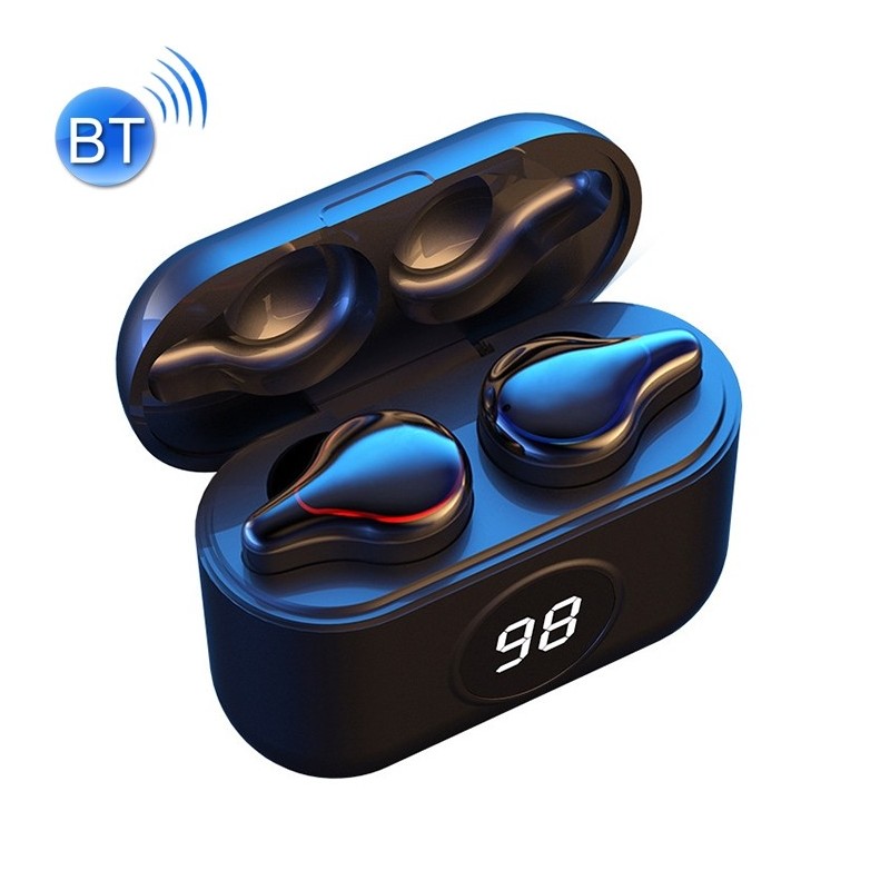 Auriculares TWS Botón Cancelación de Ruido LED y Base Carga