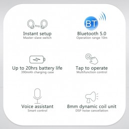 Auriculares Blackview AirBuds 1 TWS con Cancelación de Ruido