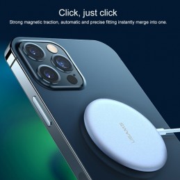 USAMS Cargador Rápido Inalámbrico Ultrafino con Cable para iPhone 12 Series