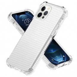 Funda protectora acrílica de fibra de carbono para iPhone 12 Pro Max