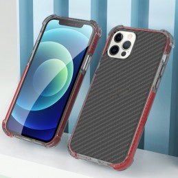 Funda protectora acrílica de fibra de carbono para iPhone 12 Pro Max