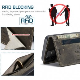 Funda de Piel con Tapa Horizontal Soporte y RFID para iPhone 12 / 12 Pro