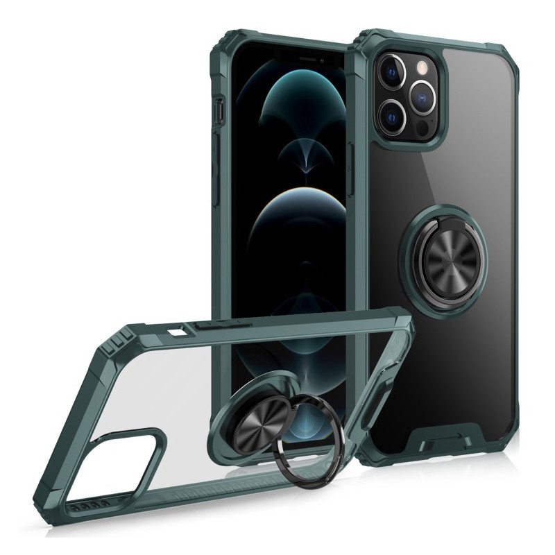 Funda Protectora Magnética con Anillo para iPhone 12 Pro Max