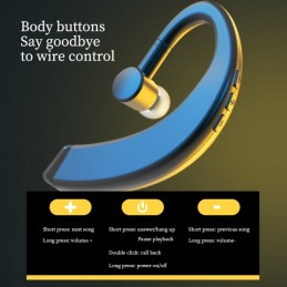 Auricular Estéreo Inalámbrico Universal Giratorio para una Oreja