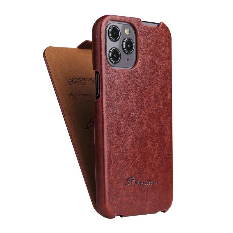 Funda para iPhone 12 Pro Max de Piel con Tapa Vertical