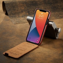 Funda para iPhone 12 Pro Max de Piel con Tapa Vertical