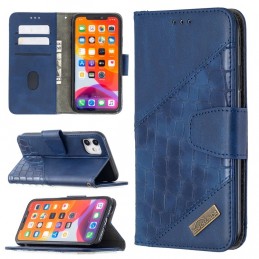 Funda para Apple iPhone 12 Pro Max de Piel con Tapa y Textura de Cocodrilo