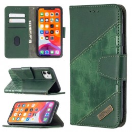 Funda para Apple iPhone 12 Pro Max de Piel con Tapa y Textura de Cocodrilo
