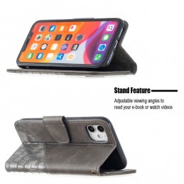 Funda para Apple iPhone 12 mini de Piel con Tapa y Textura de Cocodrilo