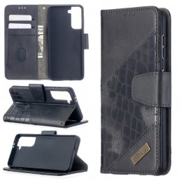 Funda para Samsung Galaxy S30 de Piel con Tapa y Textura de Cocodrilo