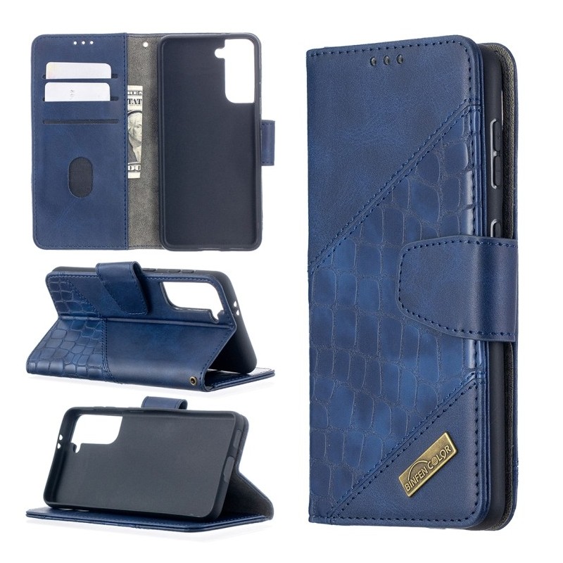 Funda para Samsung Galaxy S30 de Piel con Tapa y Textura de Cocodrilo