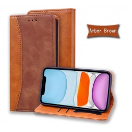 Funda de Piel Business Abatible Horizontal para iPhone 12 Pro Max