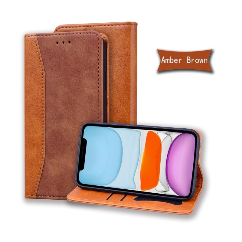 Funda de Piel Business Abatible Horizontal para iPhone 12 Pro Max