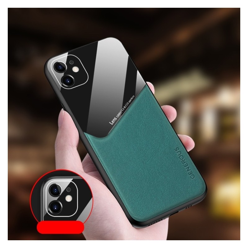 GENEROUS Funda Magnética de Piel + Cristal para iPhone 12 Pro Max