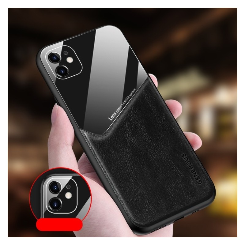 GENEROUS Funda Magnética de Piel + Cristal para iPhone 12 mini