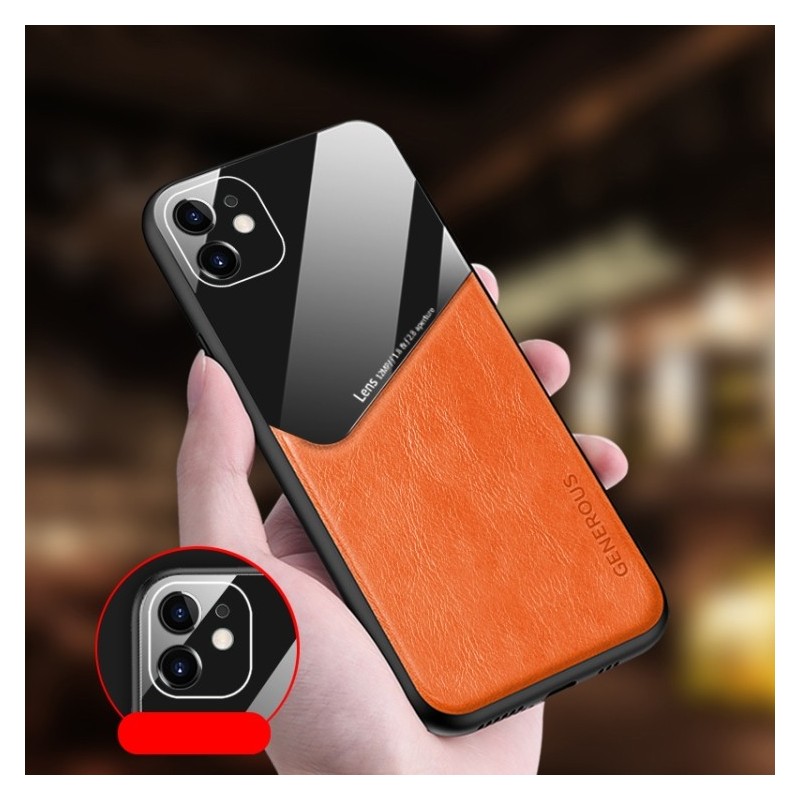 GENEROUS Funda Magnética de Piel + Cristal para iPhone 12 mini