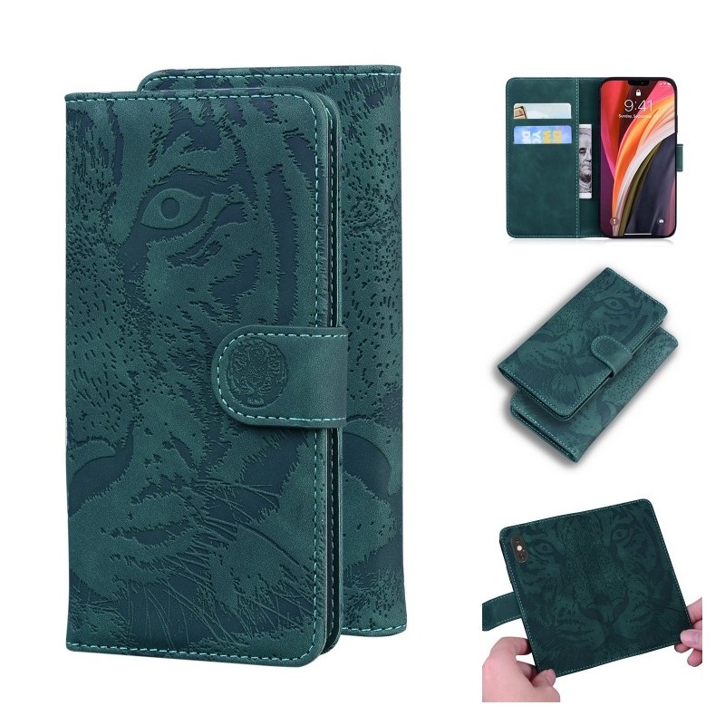 Funda Libro de Cuero con Soporte y Billetera para iPhone 12 Pro Max