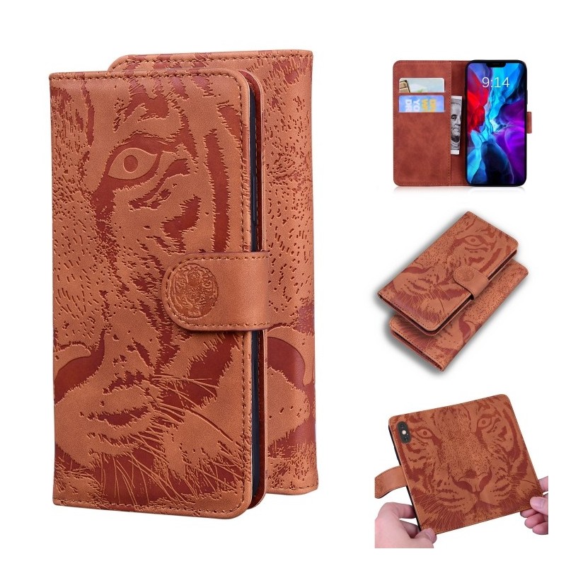 Funda Libro de Cuero con Soporte y Billetera para iPhone 12 mini