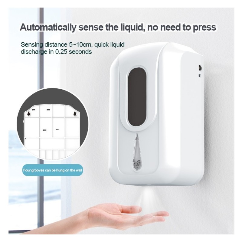 Dispensador automático de jabón y desinfectante de gran capacidad de 2200 ml