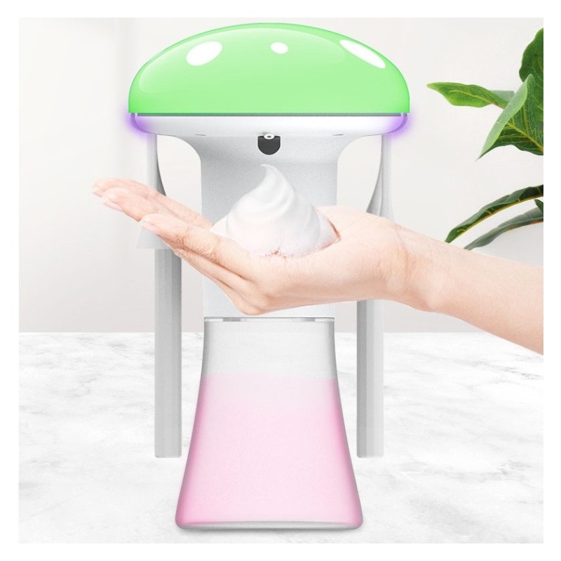 Dosificador 2 en 1 de jabón en espuma automático y esterilizador de cepillos