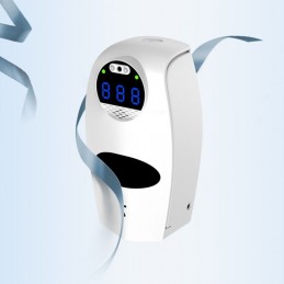 Dispensador de jabón, desinfectante con termómetro y medición de temperatura