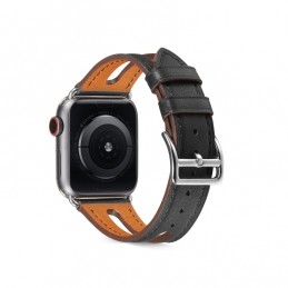 Correa de cuero de grano superior para Apple Watch Series 6, SE, 5 y 4 de 44mm