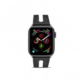 Correa de cuero de grano superior para Apple Watch Series 6, SE, 5 y 4 de 44mm