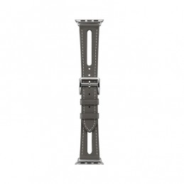 Correa de cuero de grano superior para Apple Watch Series 6, SE, 5 y 4 de 44mm