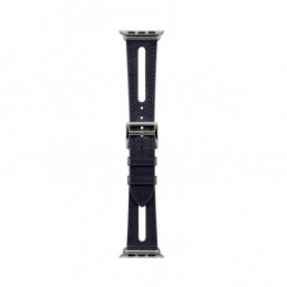 Correa de cuero de grano superior para Apple Watch Series 6, SE, 5 y 4 de 44mm