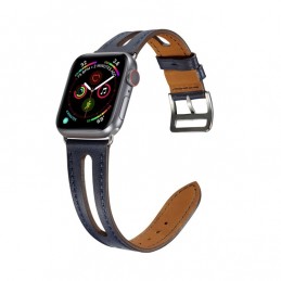 Correa de cuero de grano superior para Apple Watch Series 6, SE, 5 y 4 de 44mm