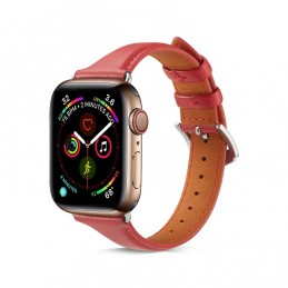 Correa reloj de cuero genuino para Apple Watch 6, SE, 5, 4 44 mm