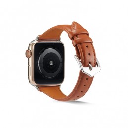 Correa reloj de cuero genuino para Apple Watch 6, SE, 5, 4 44 mm