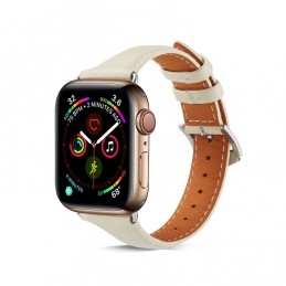 Correa reloj de cuero genuino para Apple Watch 6, SE, 5, 4 44 mm