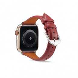Correa reloj de cuero genuino para Apple Watch 6, SE, 5, 4 44 mm