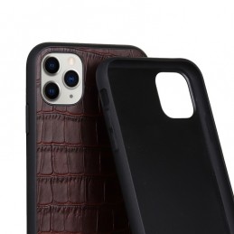 Funda Gernuina de Piel Textura Cocodrilo para iPhone 12 / 12 Pro