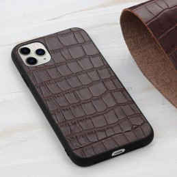 Funda Gernuina de Piel Textura Cocodrilo para iPhone 12 mini