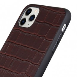 Funda Gernuina de Piel Textura Cocodrilo para iPhone 12 mini