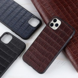 Funda Gernuina de Piel Textura Cocodrilo para iPhone 12 mini
