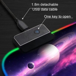 Universe Alfombrilla Gaming XL Luminosa RGB 14 Modos Impermeable Base de Goma