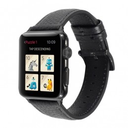 Correa de reloj de cuero genuino para Apple Watch 6, SE, 5, 4 44mm