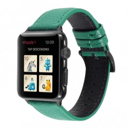 Correa de reloj de cuero genuino para Apple Watch 6, SE, 5, 4 44mm